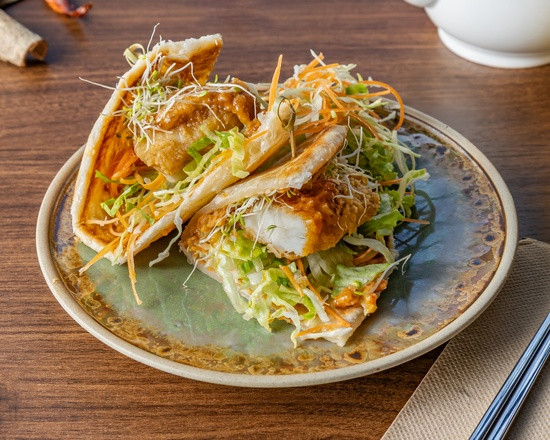 Roti with Battered Fish