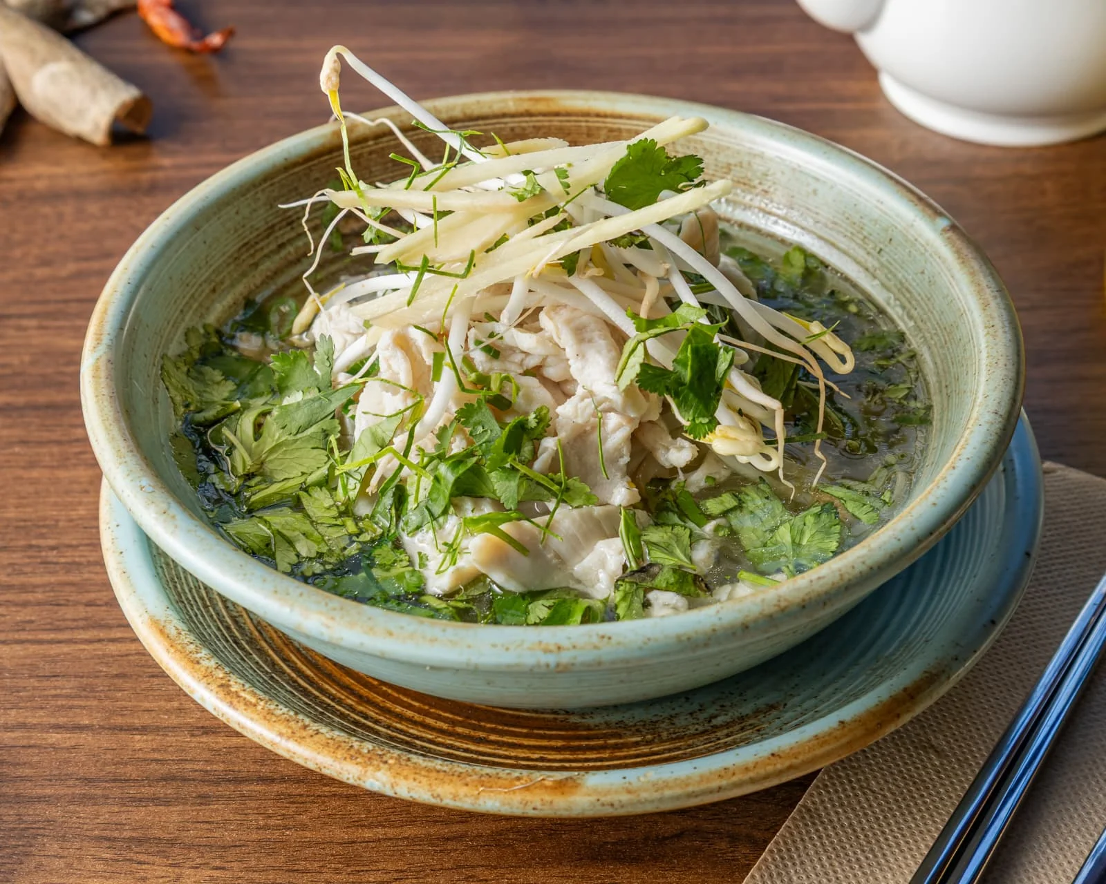 A Vietnamese-style noodle soup from Hanoi 90s